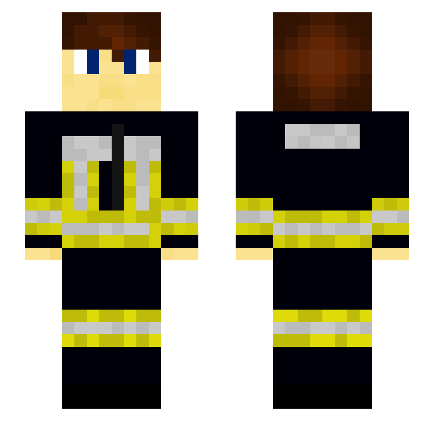 krole159 Minecraft skin, front and back view