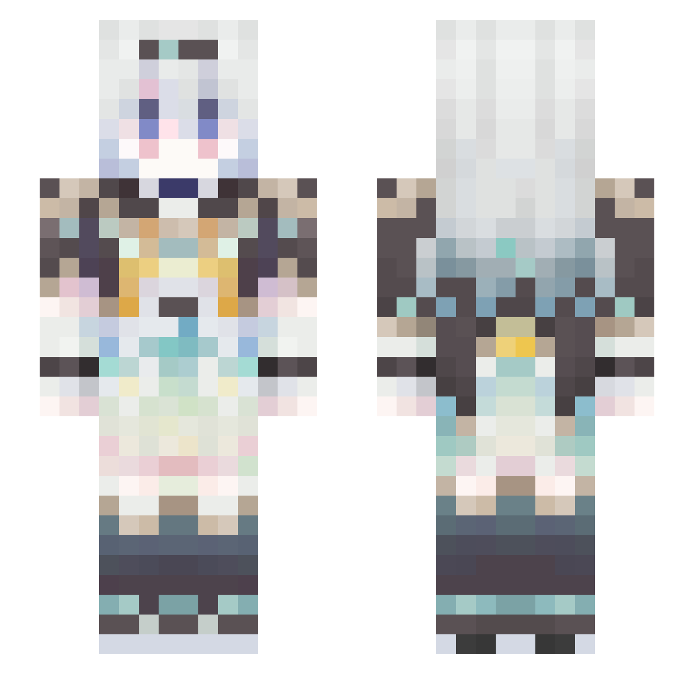 2671FireFly26710 Minecraft skin, front and back view