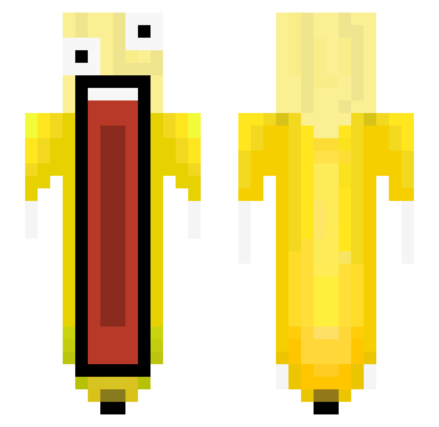 Yuzupon180905 Minecraft skin, front and back view