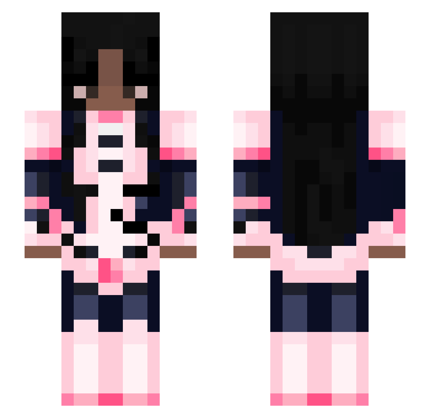 dinox_nuggets Minecraft skin, front and back view