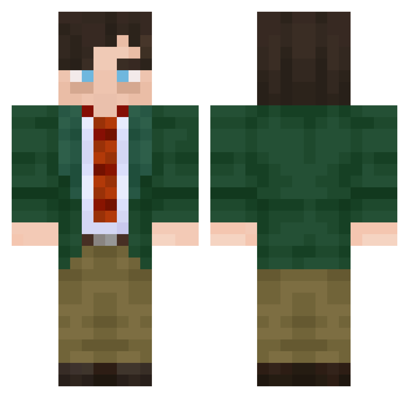 Shrimp_25 Minecraft skin, front and back view