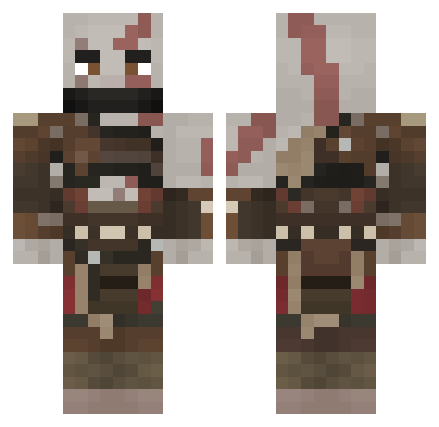 _KRAT0S__ Minecraft skin, front and back view