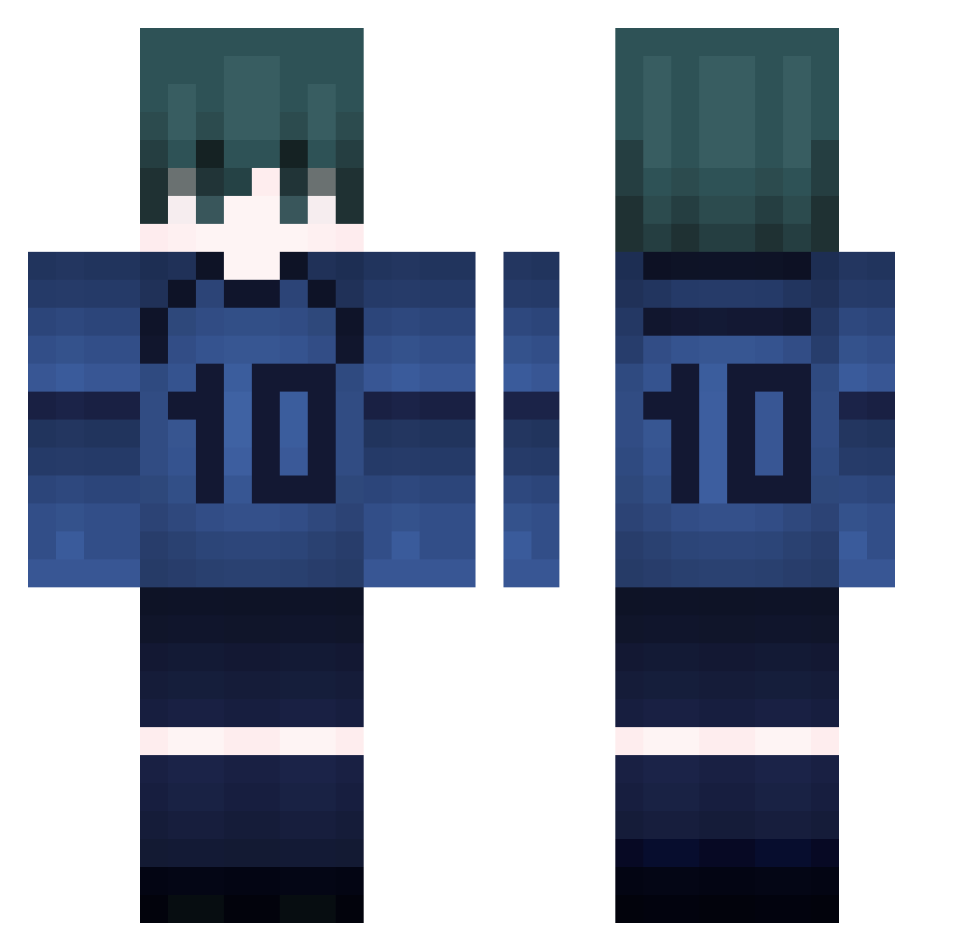 TalyxERR Minecraft skin, front and back view