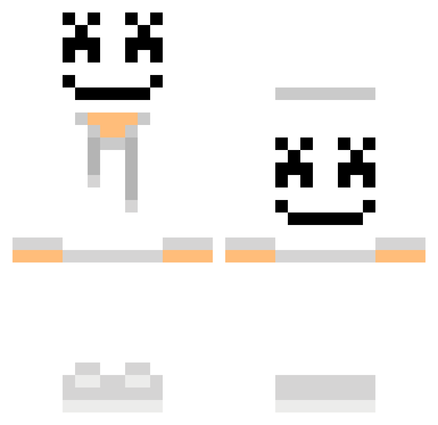RowKaiser Minecraft skin, front and back view