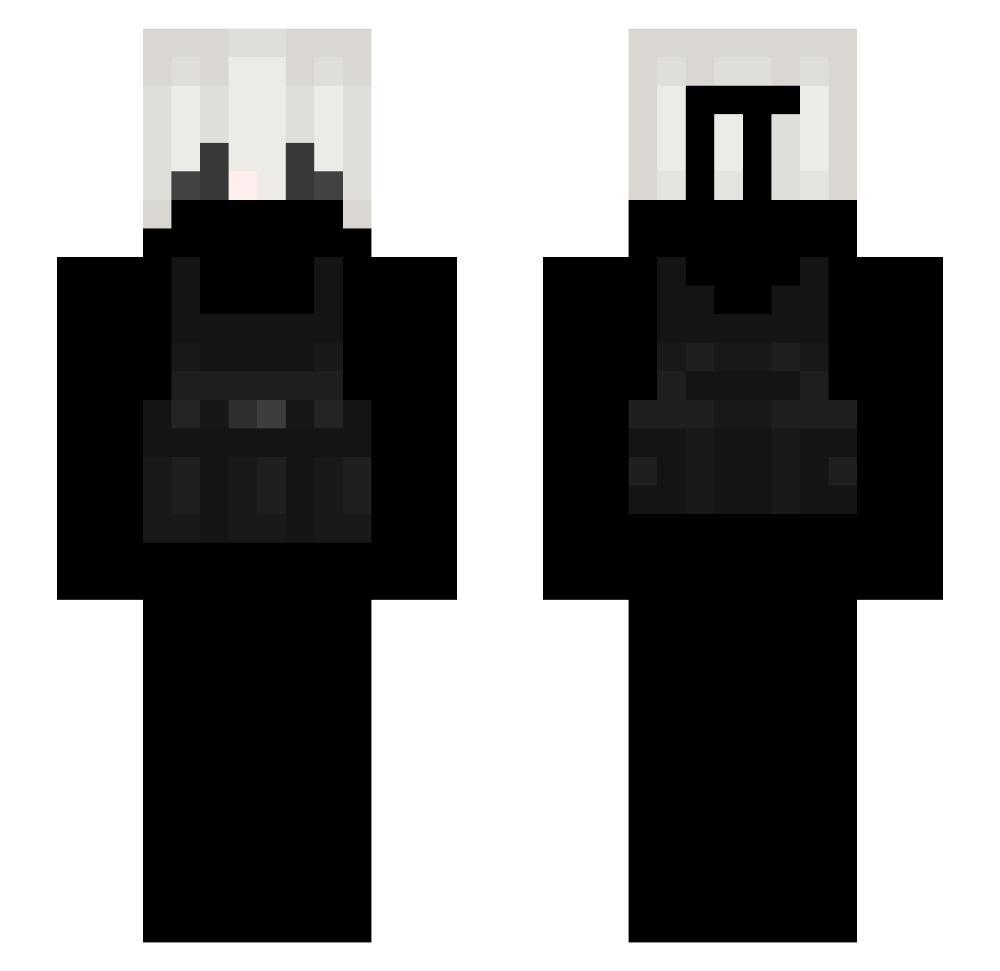 shehtshxwn Minecraft skin, front and back view