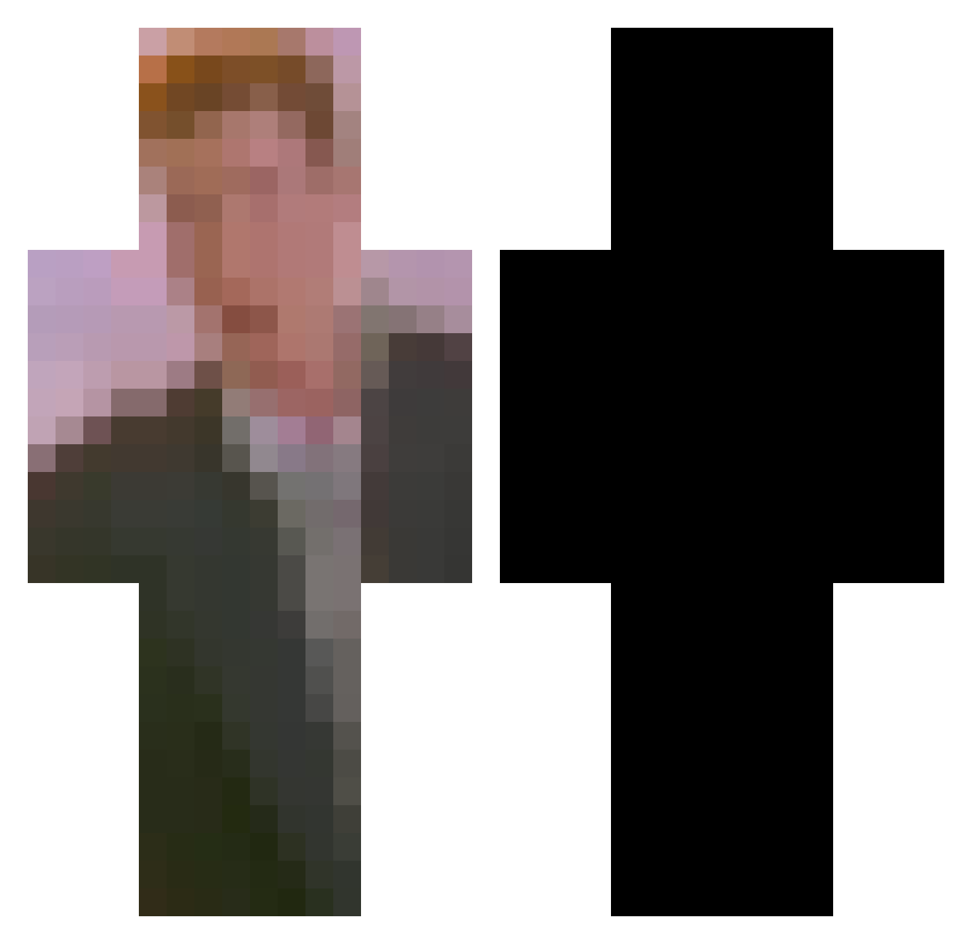 D0RSCHLEBER Minecraft skin, front and back view