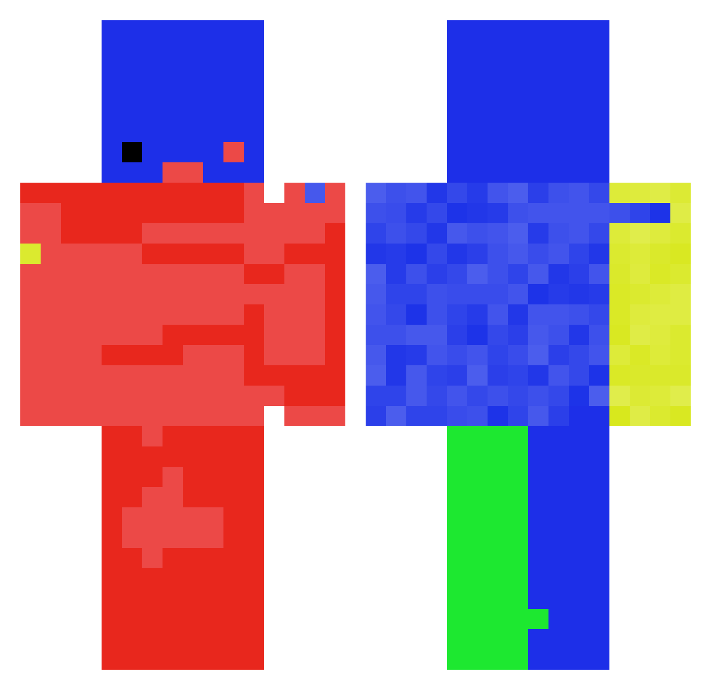 W1NT3RB0RN Minecraft skin, front and back view