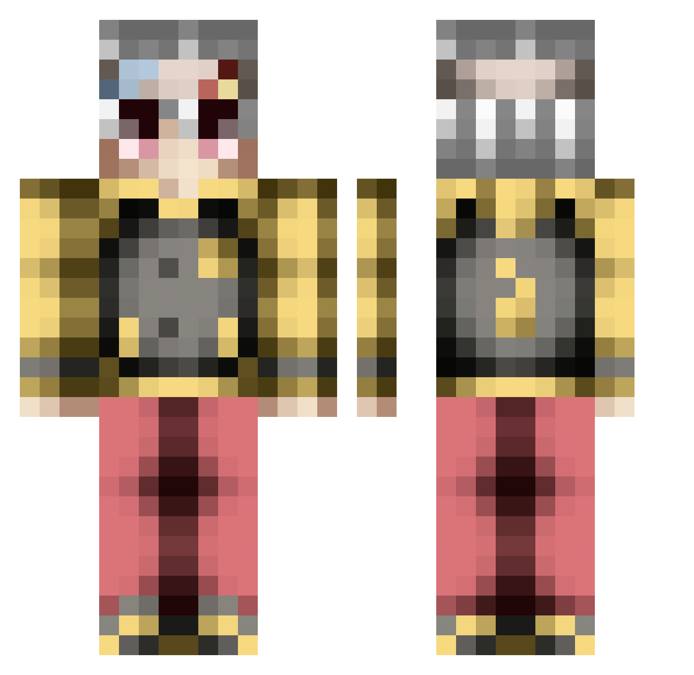 Sosajonin Minecraft skin, front and back view