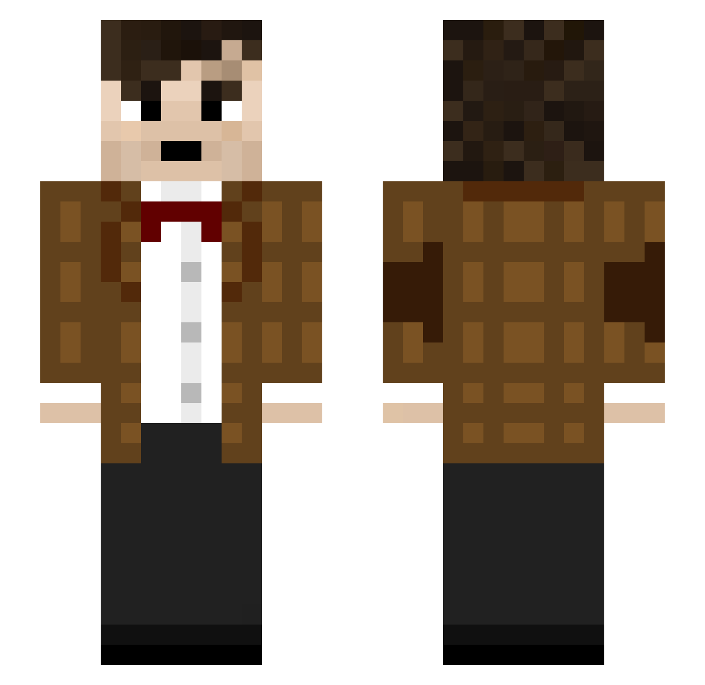 Townsmen Minecraft skin, front and back view