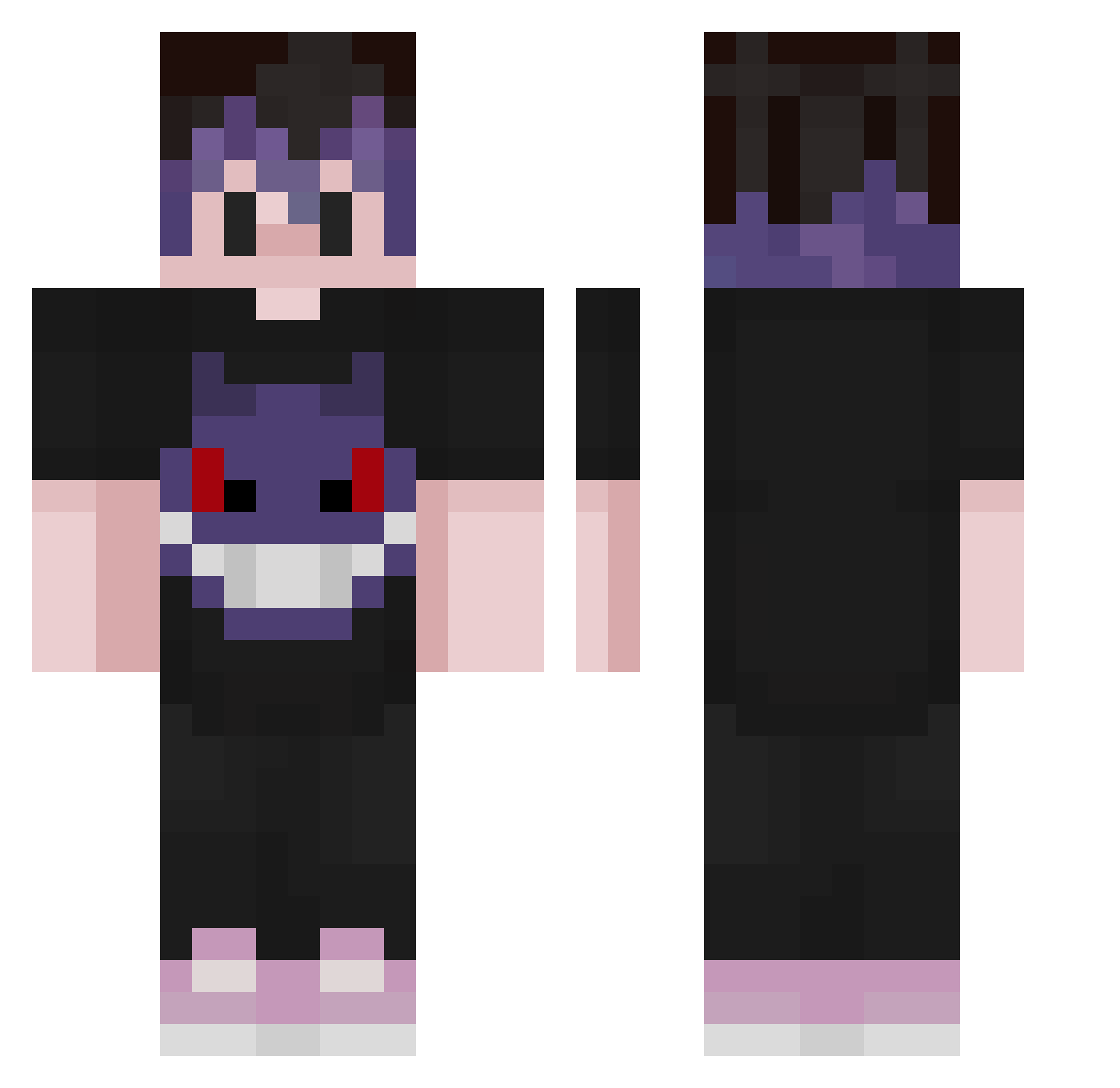 ZAKI_7 Minecraft skin, front and back view