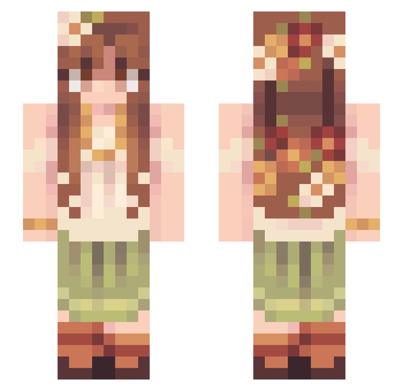 kaamyyy Minecraft skin, front and back view