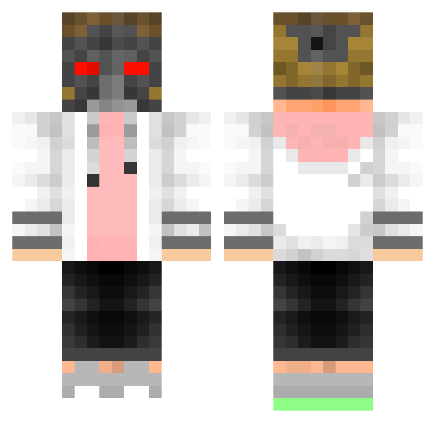 Kinorii Minecraft skin, front and back view
