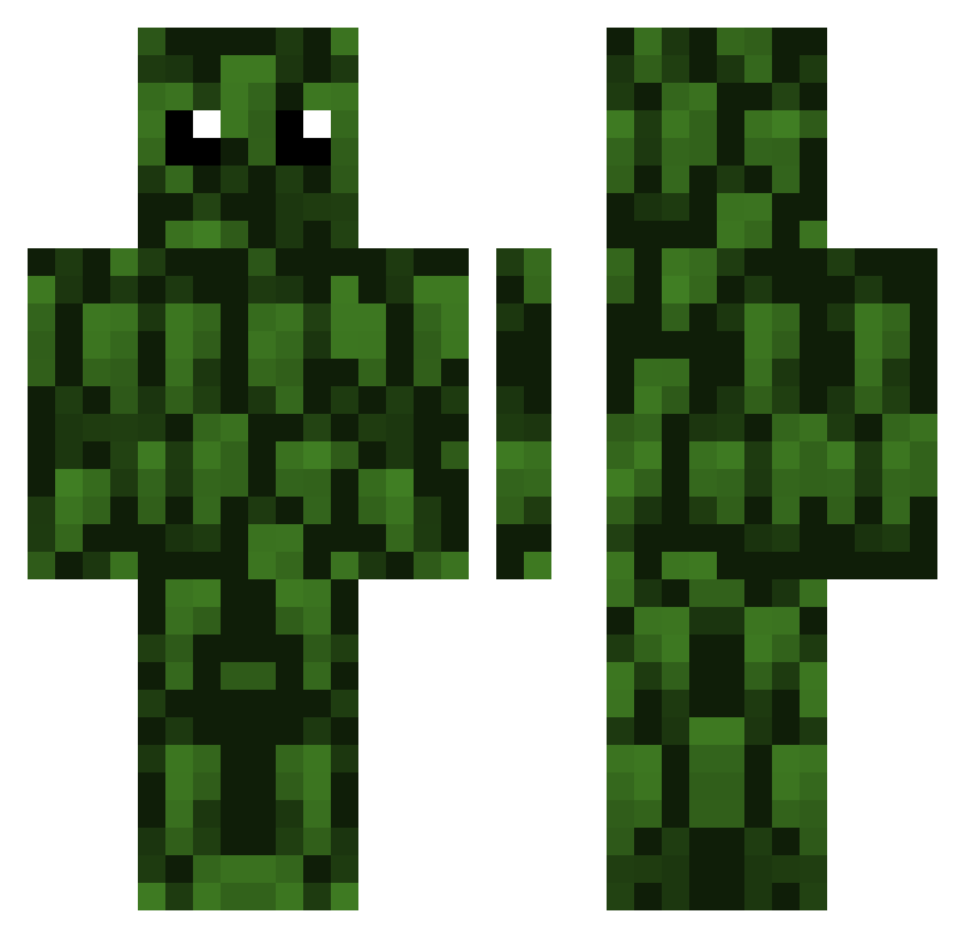 CuteTeddyChicken Minecraft skin, front and back view