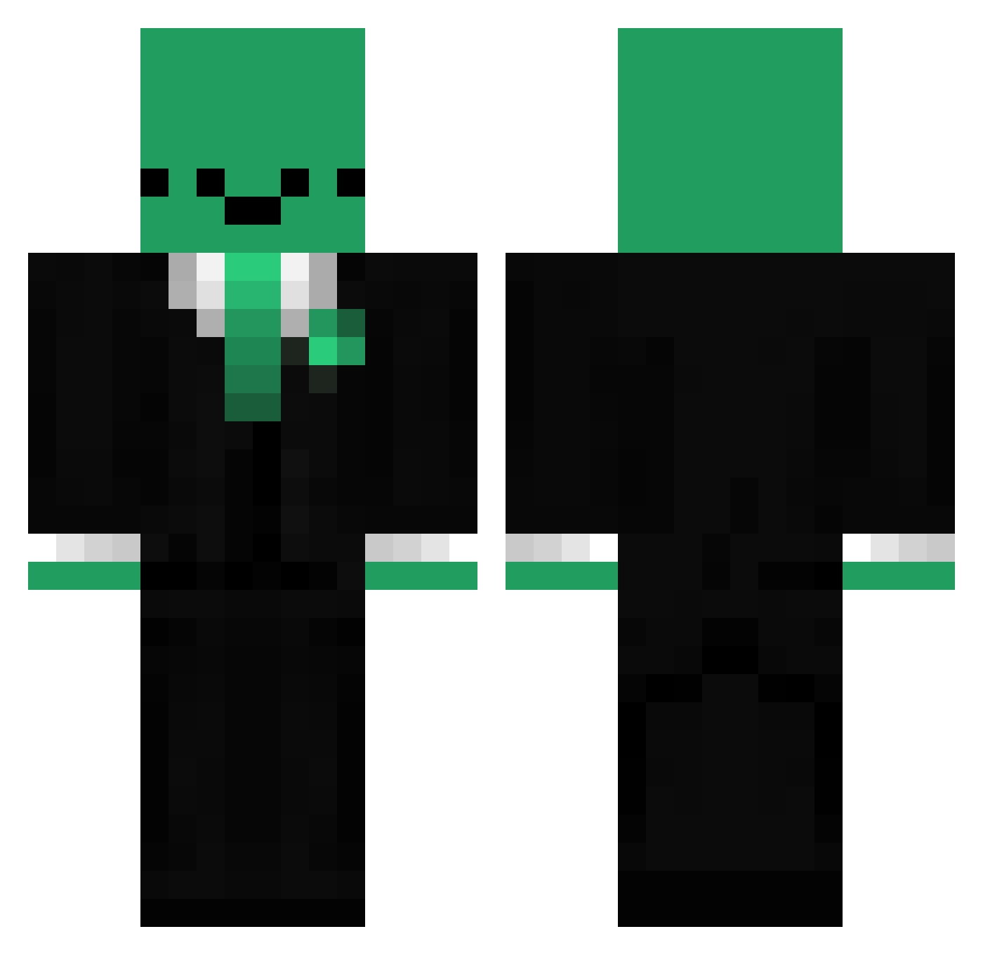 Zynlis Minecraft skin, front and back view