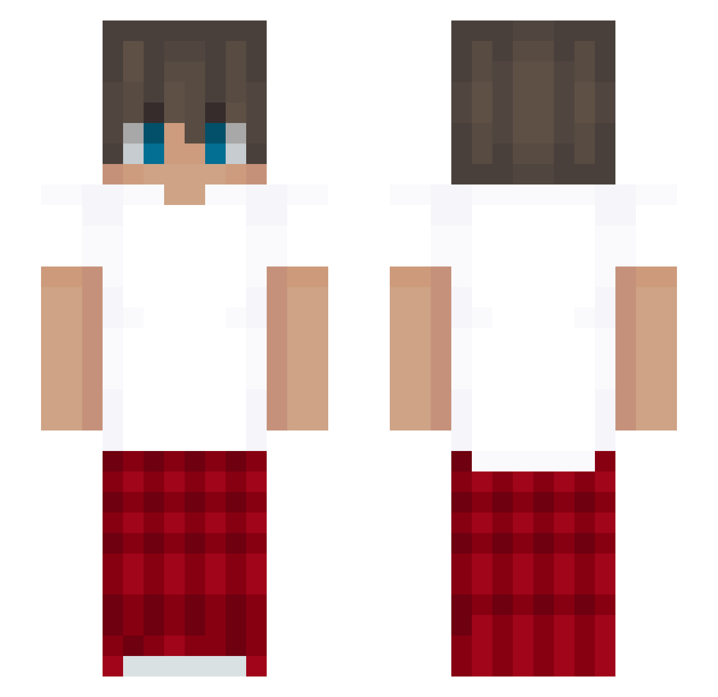 VespuuPL Minecraft skin, front and back view