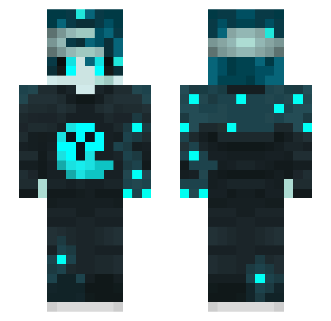Seiqi Minecraft skin, front and back view