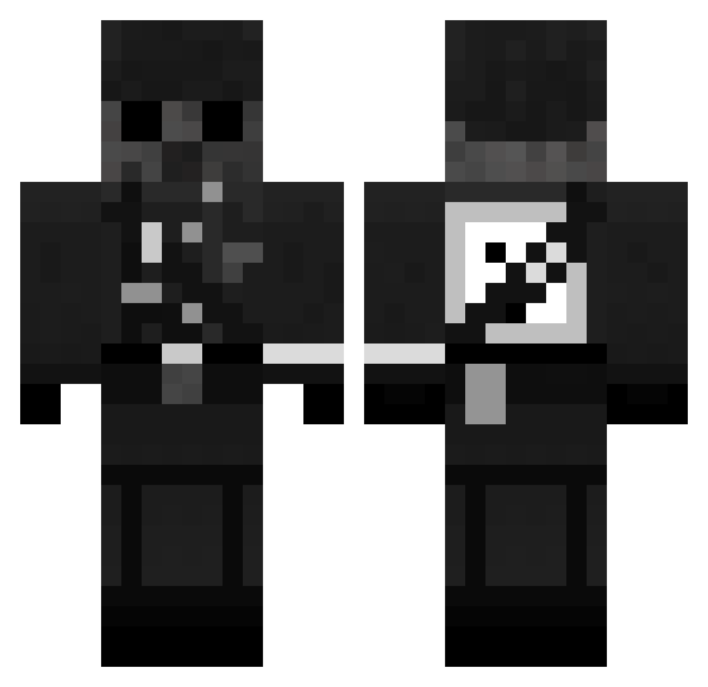 Fournilcity Minecraft skin, front and back view