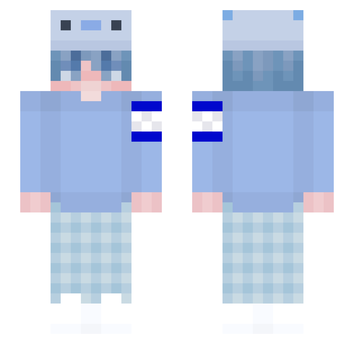 mayux_ Minecraft skin, front and back view