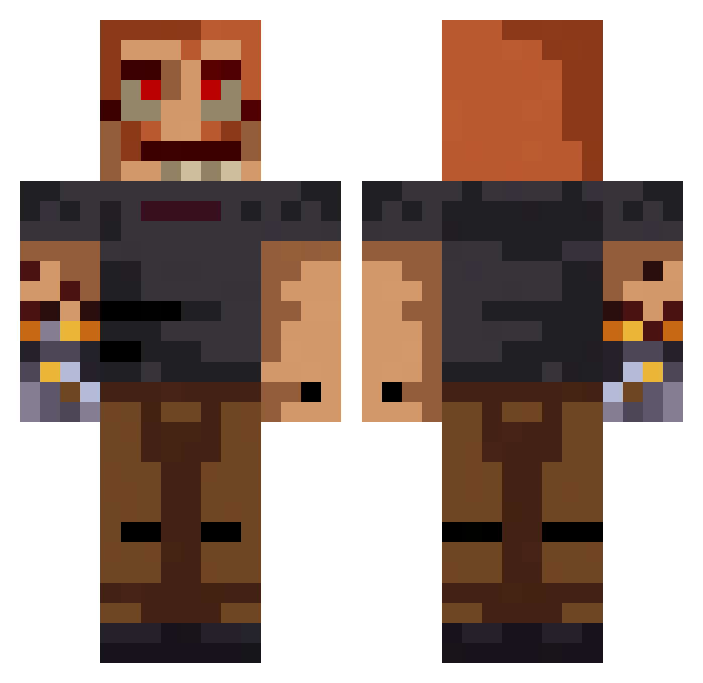 LinhrFFdj0103 Minecraft skin, front and back view