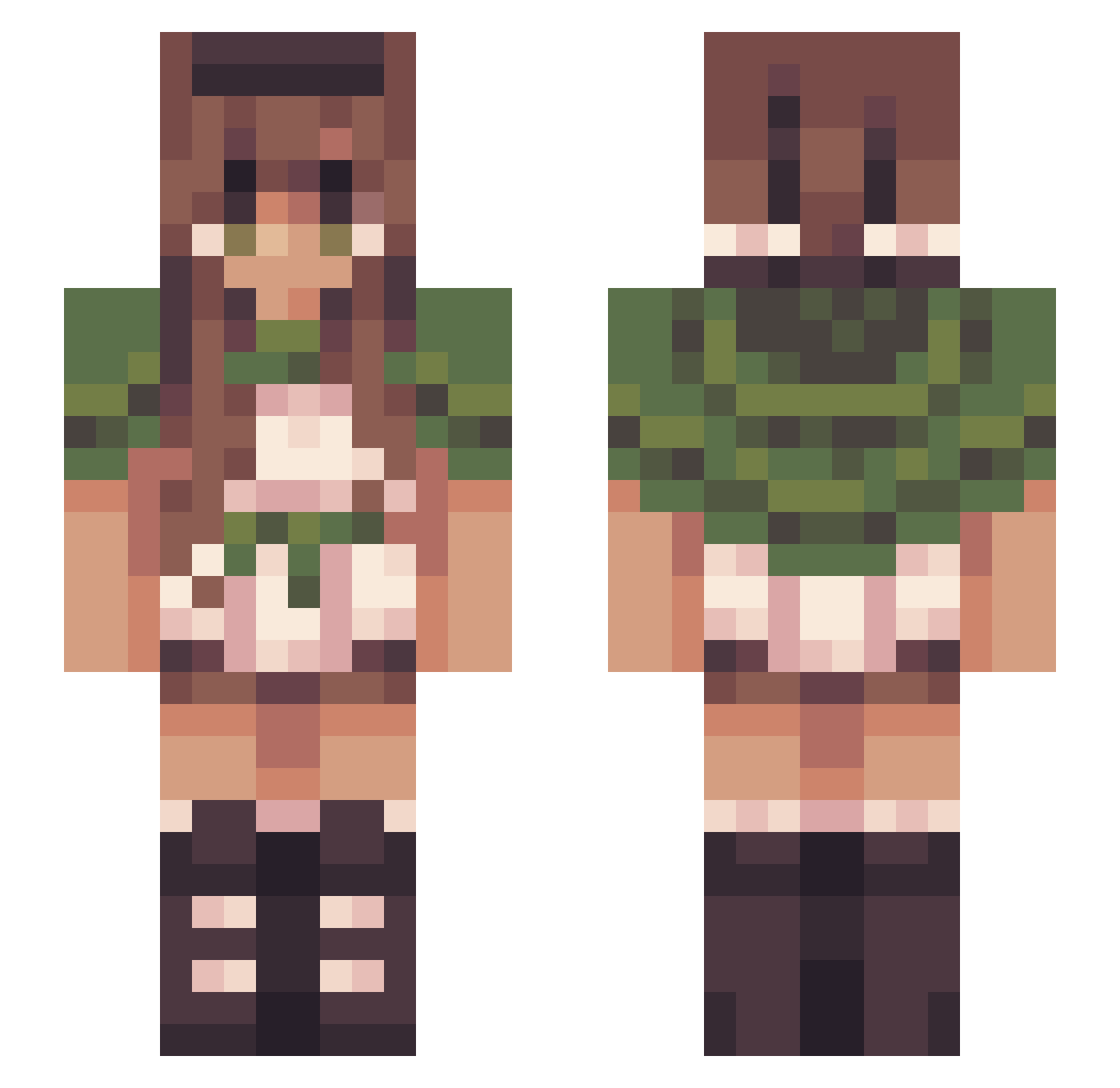 Jubicitrus Minecraft skin, front and back view