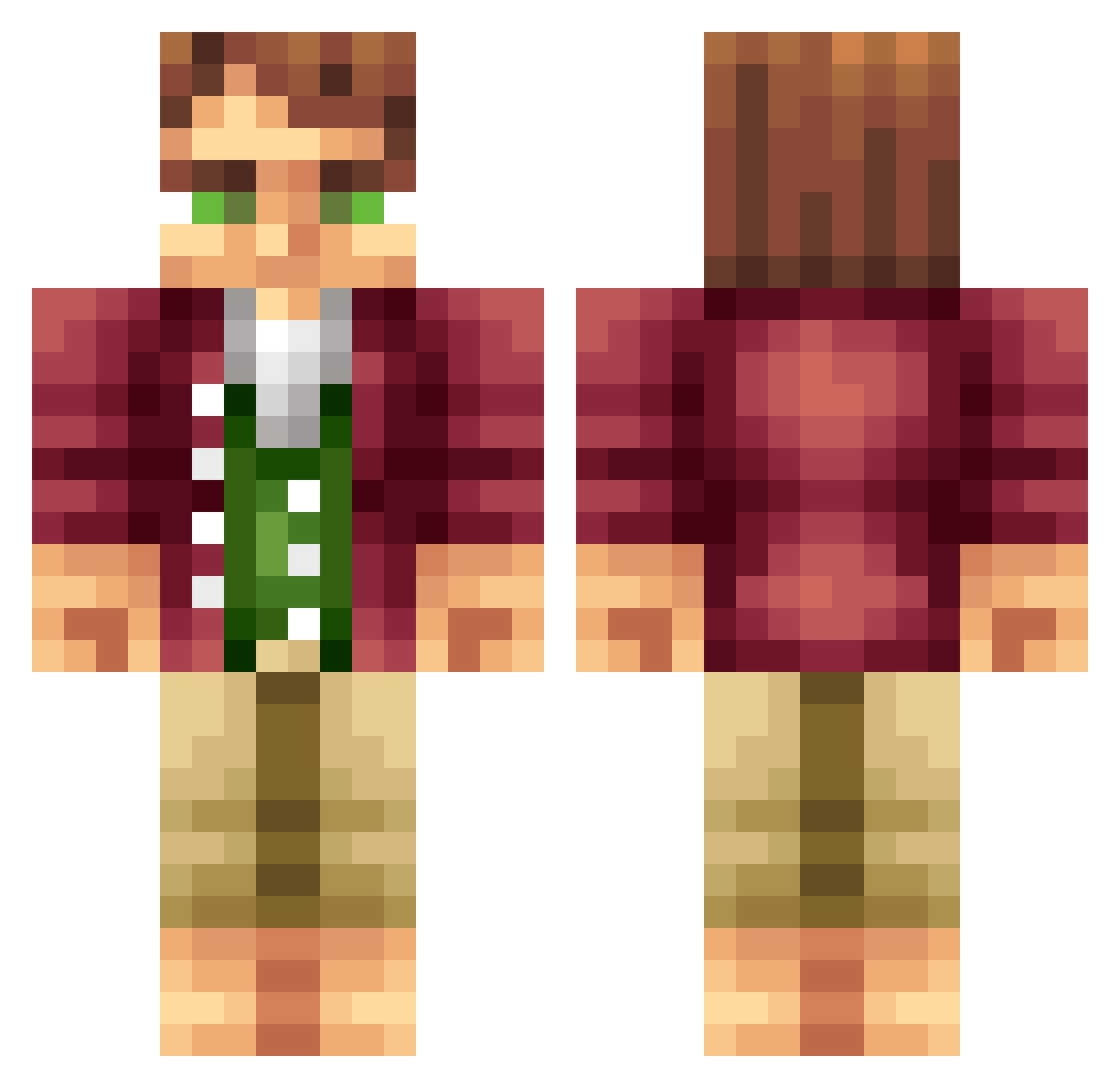 zXplizitz Minecraft skin, front and back view