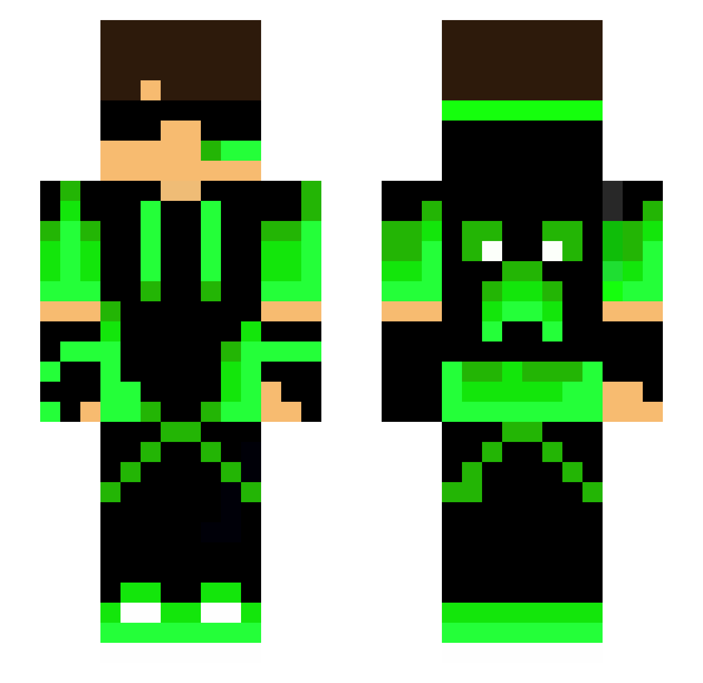 gabwix Minecraft skin, front and back view