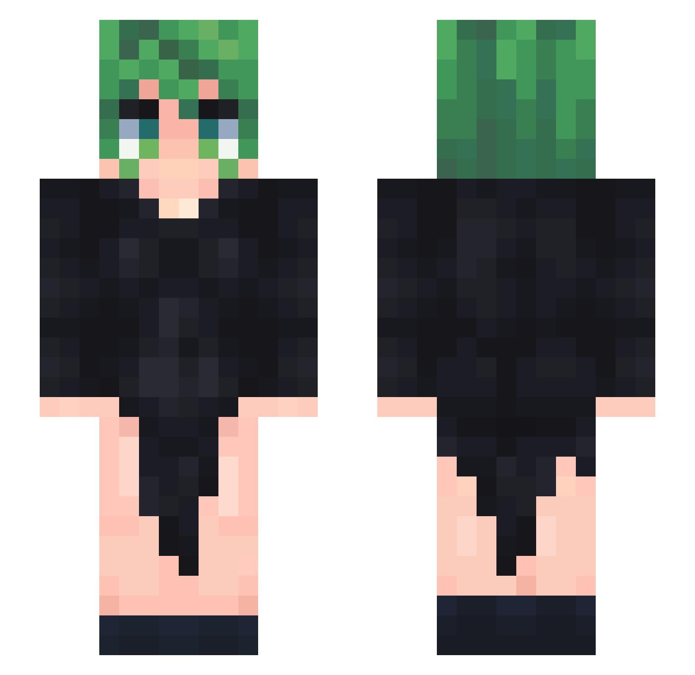 JoeZinc Minecraft skin, front and back view