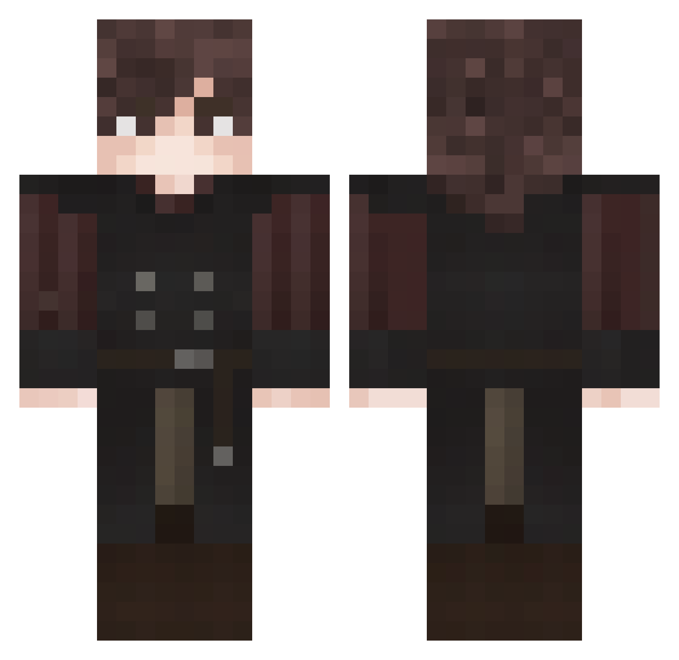 Deotic Minecraft skin, front and back view