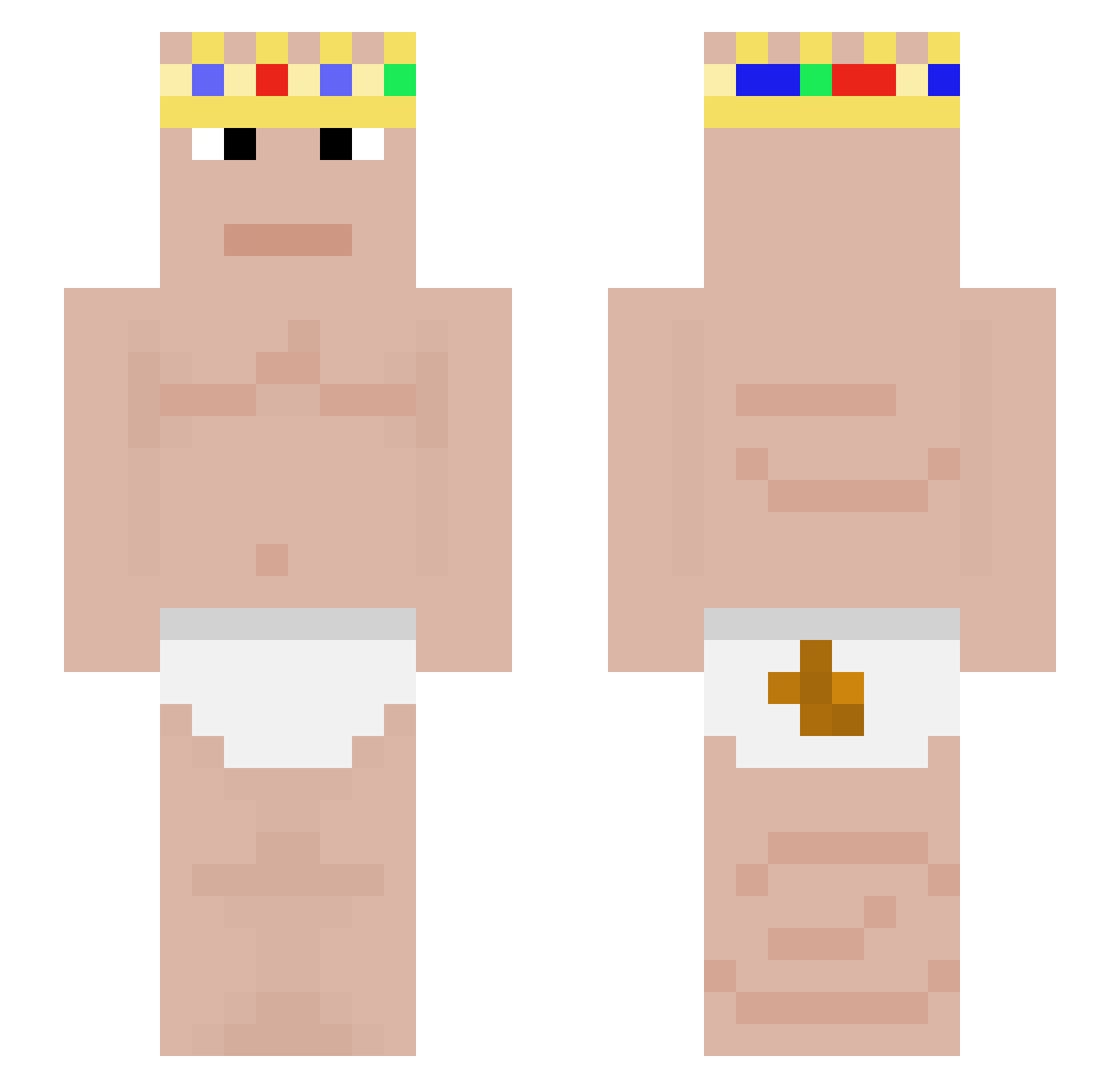 Charlie_One Minecraft skin, front and back view
