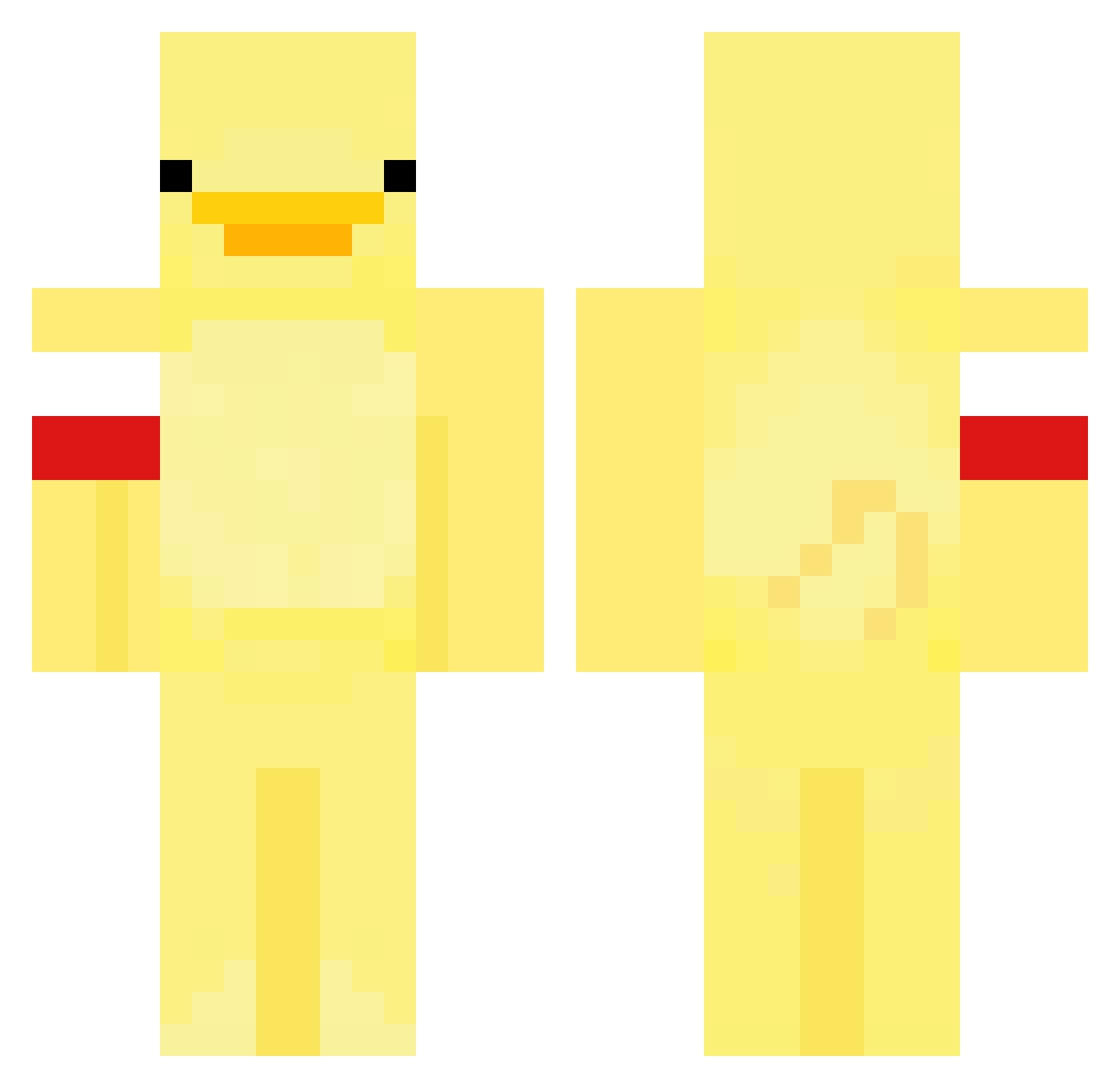 TOMA_X Minecraft skin, front and back view