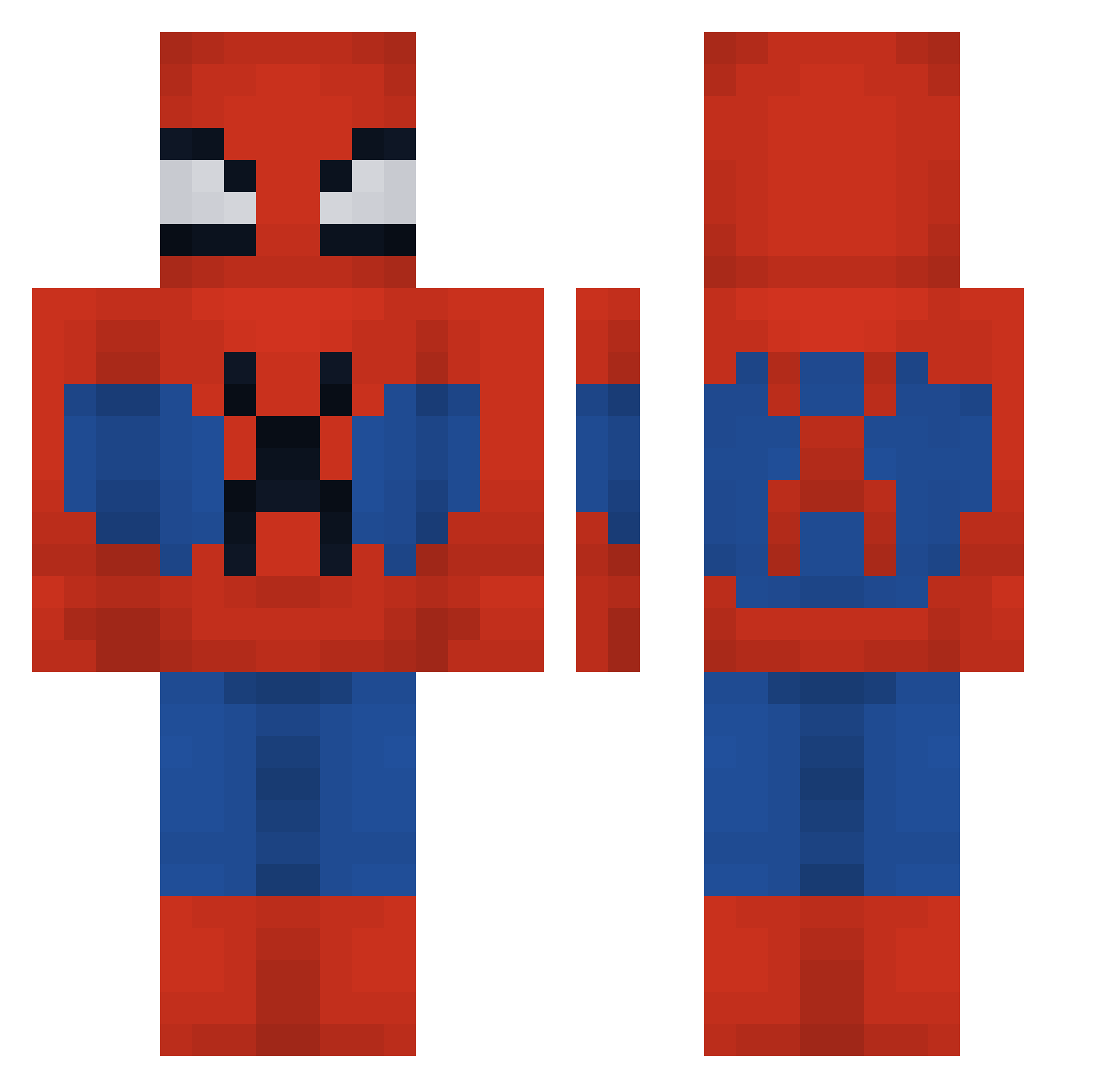Madskrillex Minecraft skin, front and back view