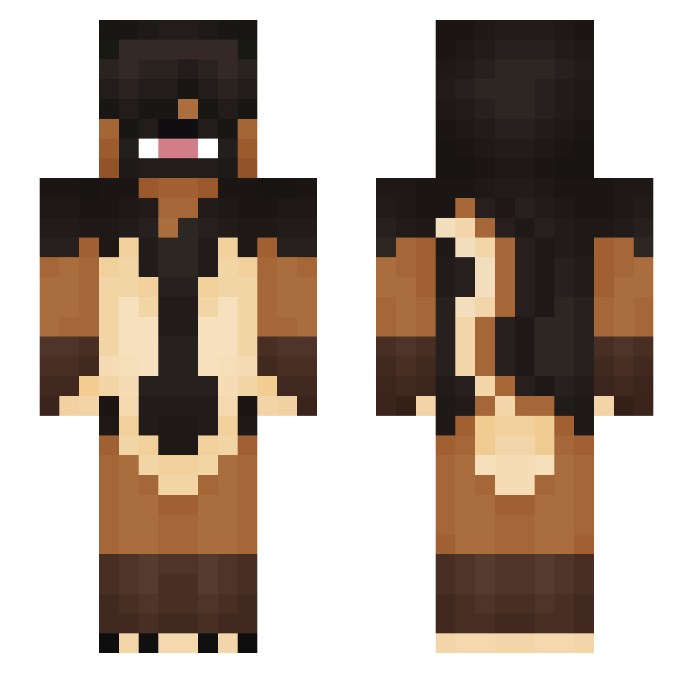 Bearborn98 Minecraft skin, front and back view
