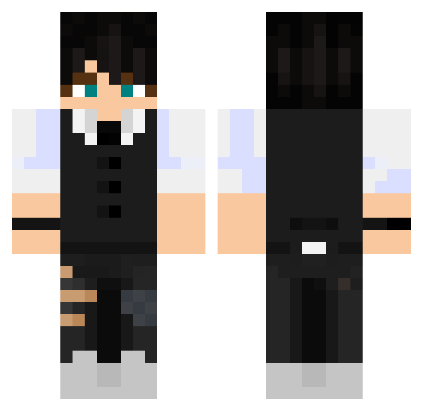 Sprookjes Minecraft skin, front and back view