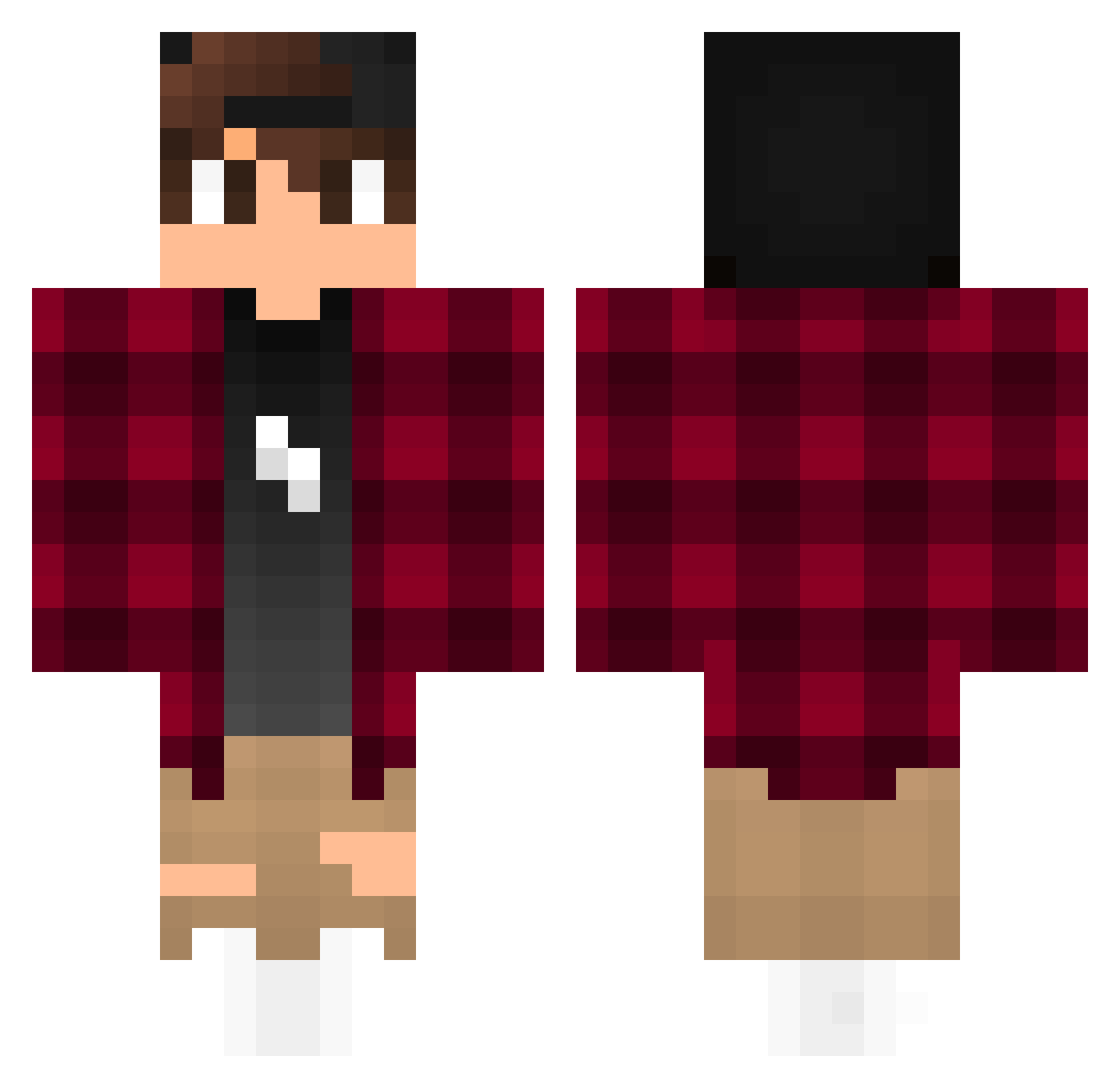 SAM21134 Minecraft skin, front and back view