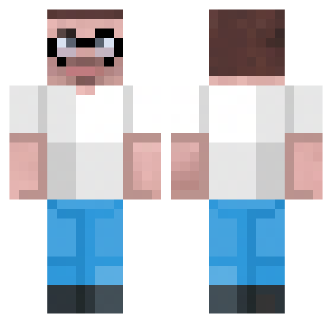 Graigue Minecraft skin, front and back view