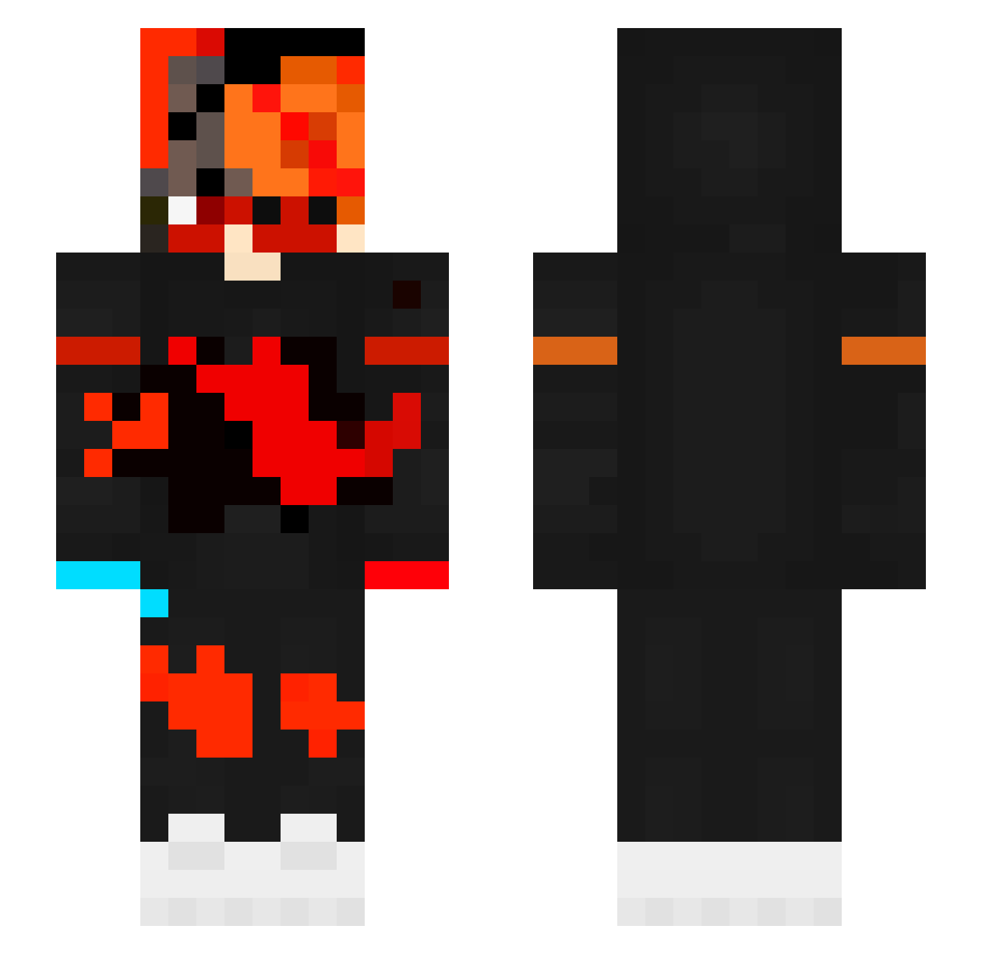 spookyeditz Minecraft skin, front and back view
