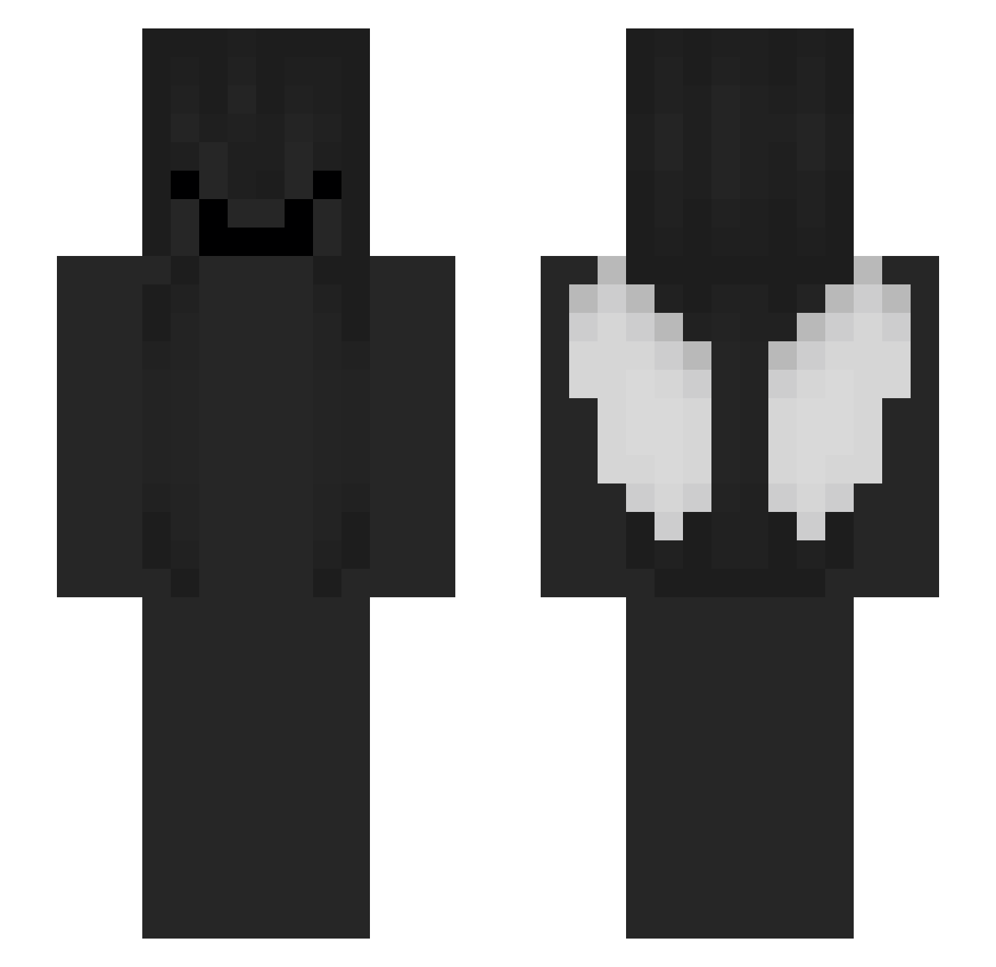Noribu Minecraft skin, front and back view