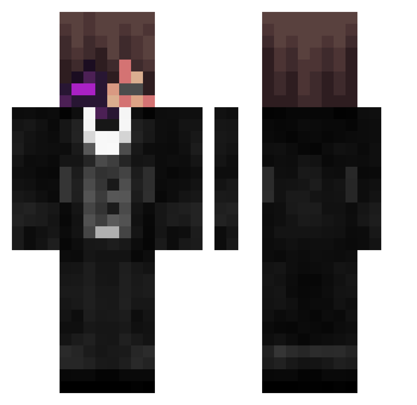 Samorost3 Minecraft skin, front and back view