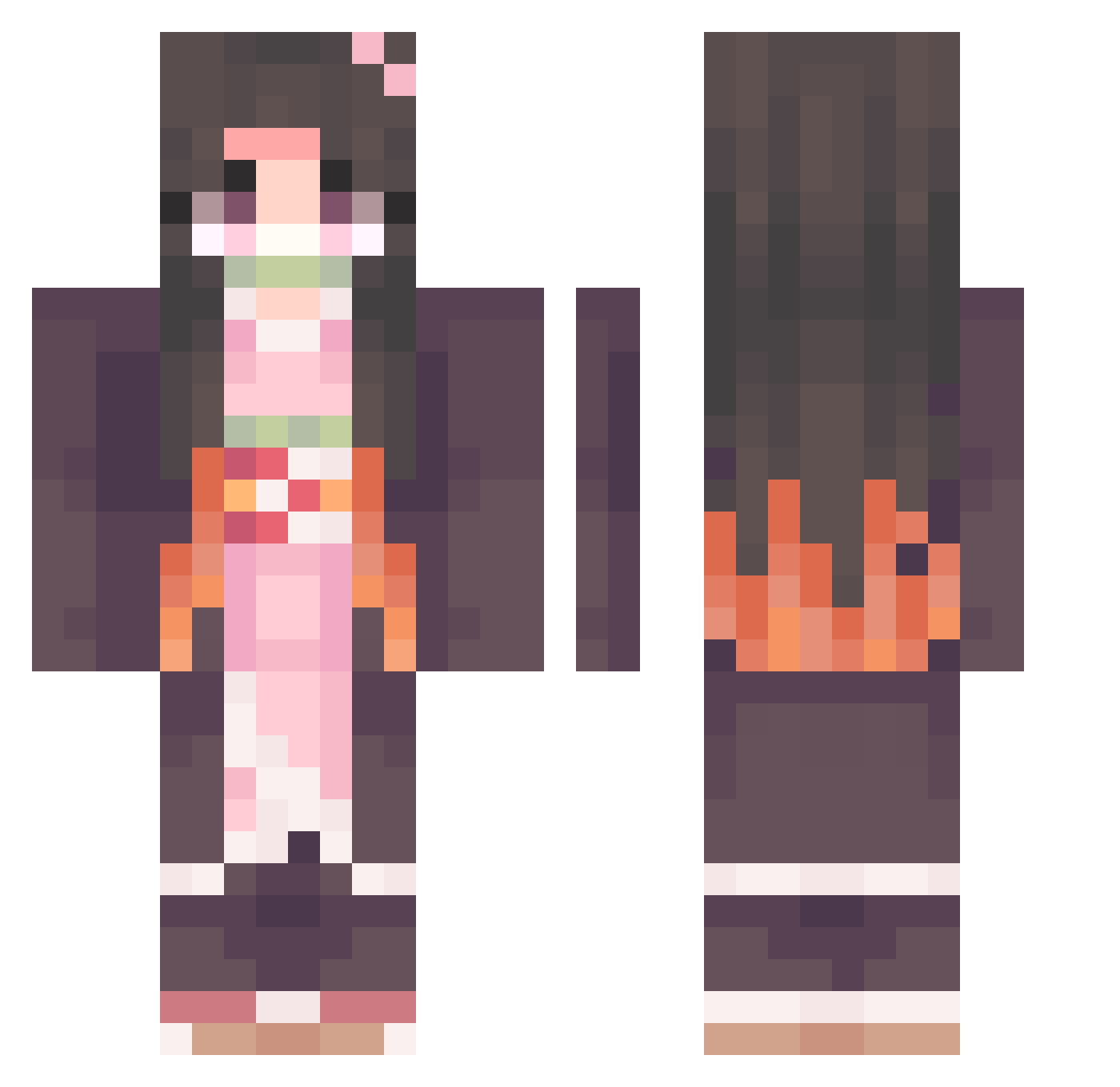 Khoi_P Minecraft skin, front and back view
