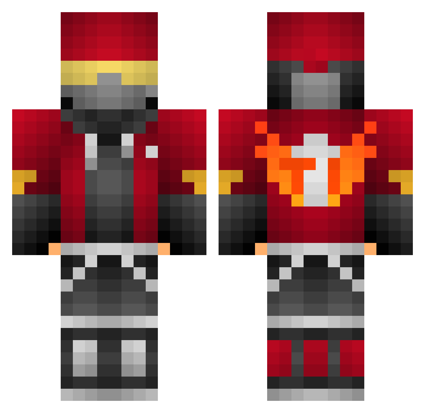 Eclipsehp Minecraft skin, front and back view