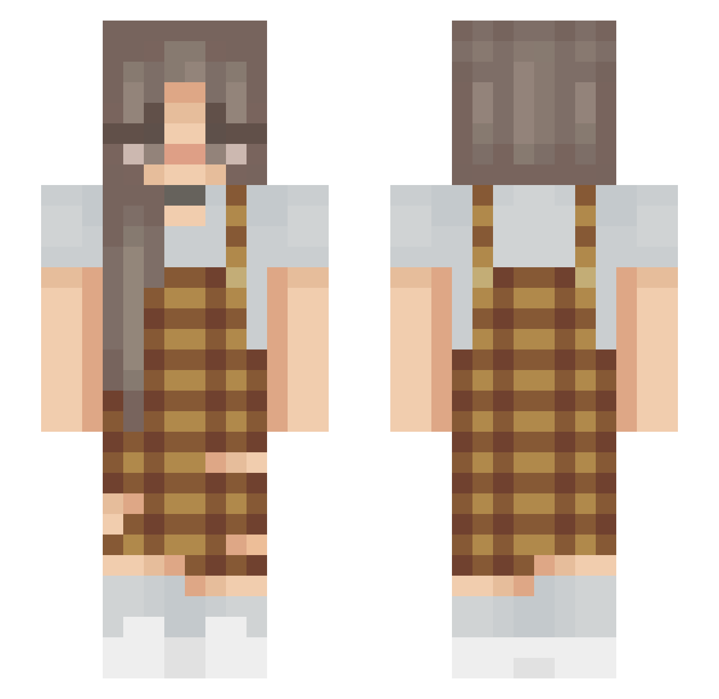 sienahh Minecraft skin, front and back view