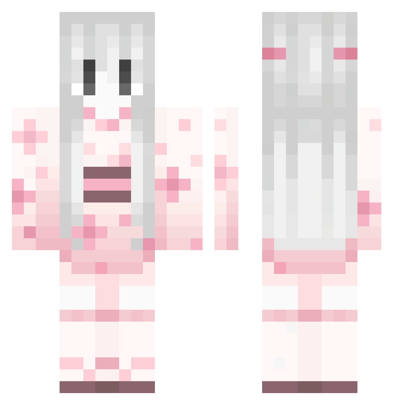 RTX306 Minecraft skin, front and back view