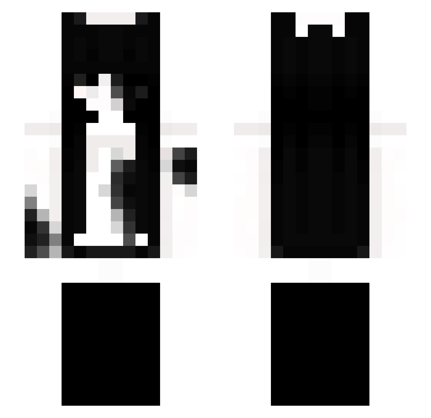 vTokio Minecraft skin, front and back view