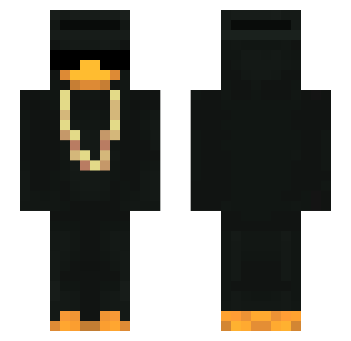 ruciq Minecraft skin, front and back view