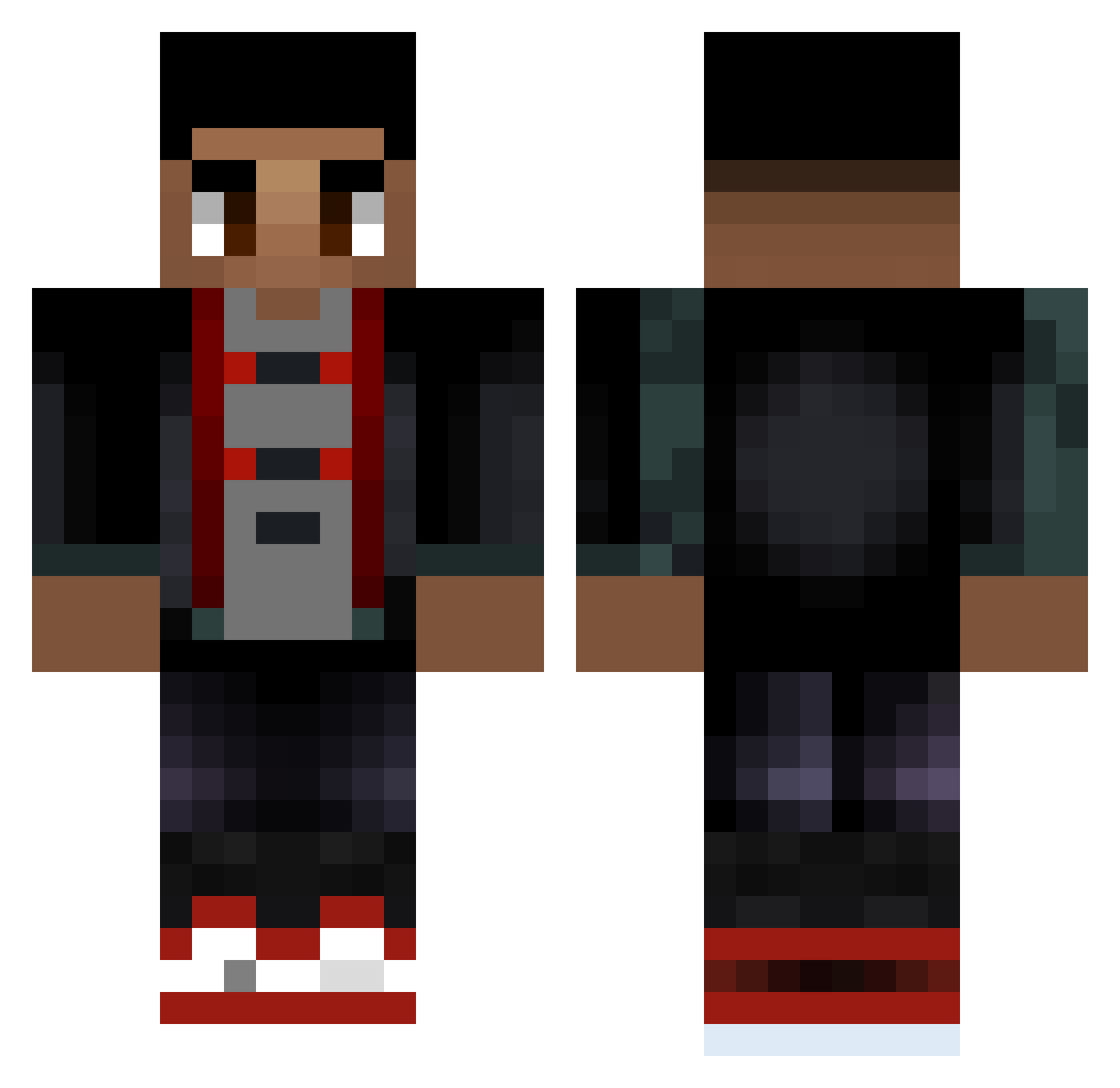 Tavares2010 Minecraft skin, front and back view