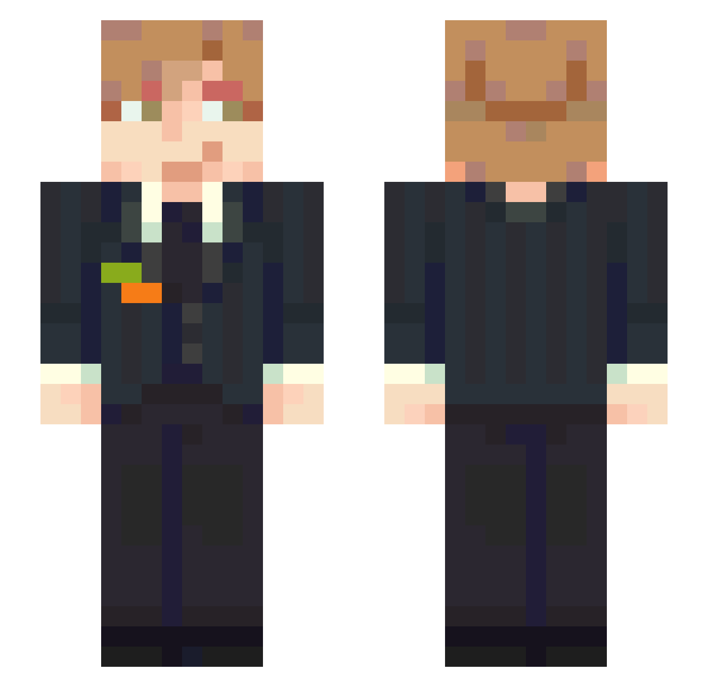 arbazzu Minecraft skin, front and back view