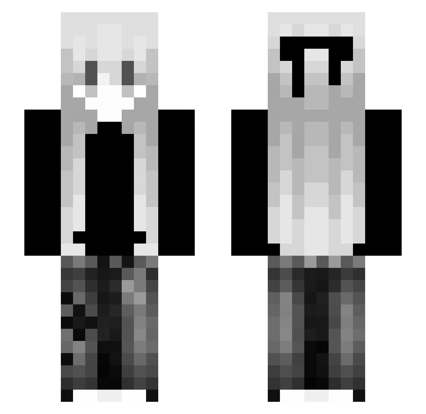 Ljj0929 Minecraft skin, front and back view