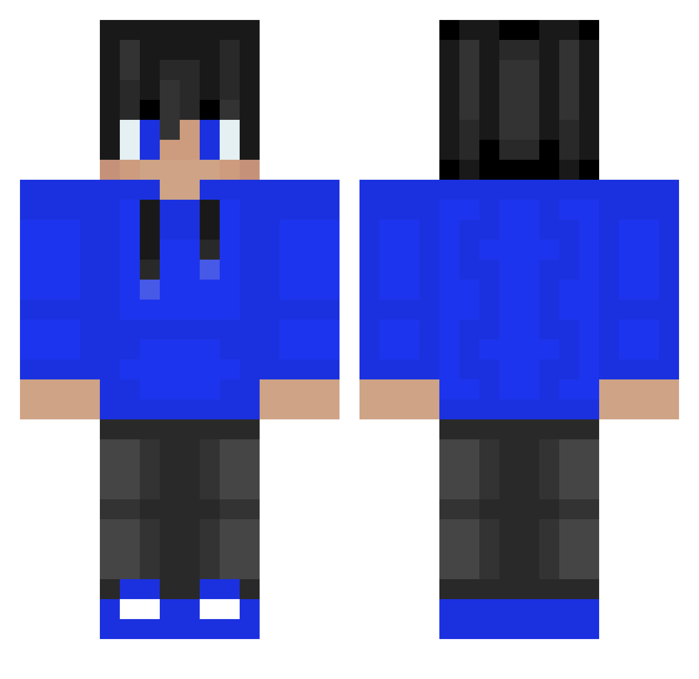 Thanos_120 Minecraft skin, front and back view