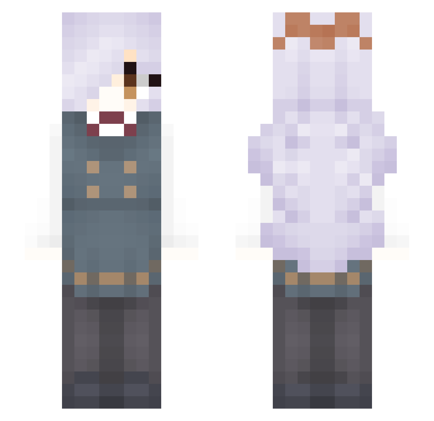Toro__Chan Minecraft skin, front and back view