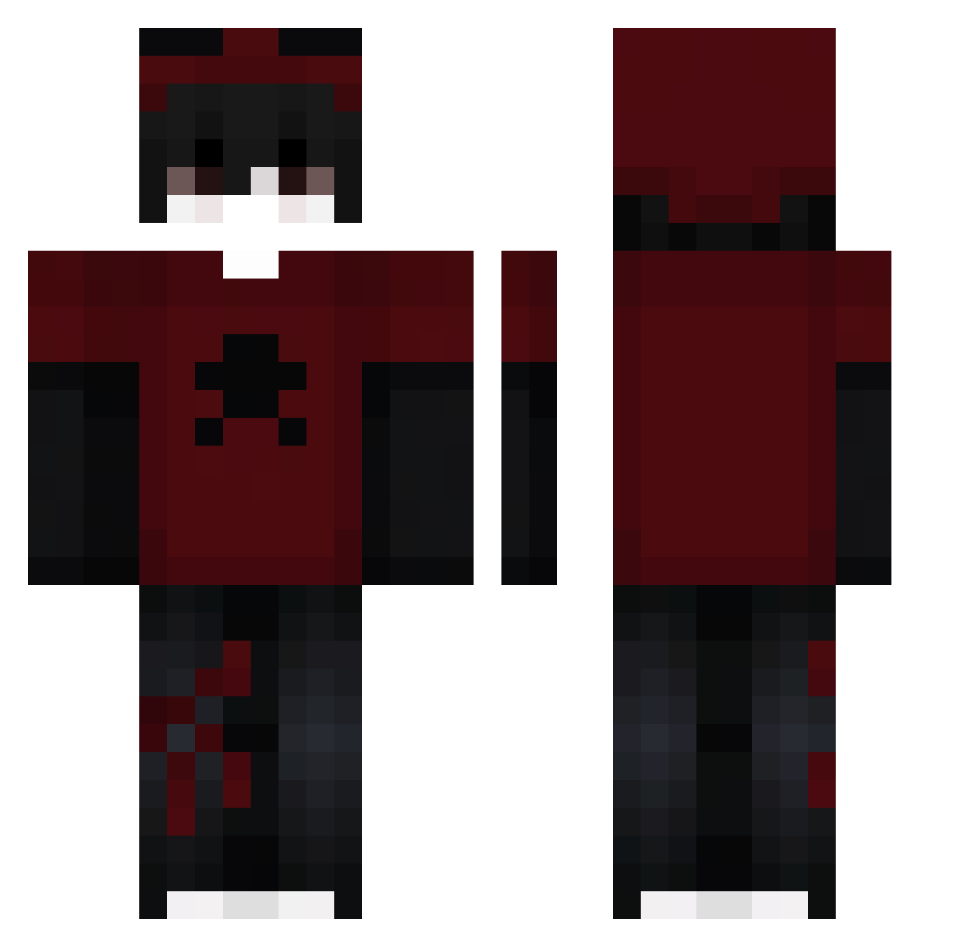 SpoCona_Amelka Minecraft skin, front and back view